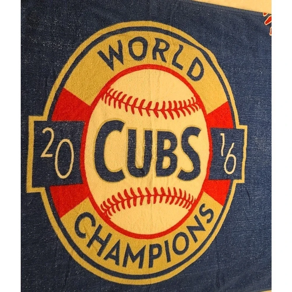 Chicago Cubs 2016 World Series Champions Beach Towel Blue Cotton Jewel-Osco‎ MLB